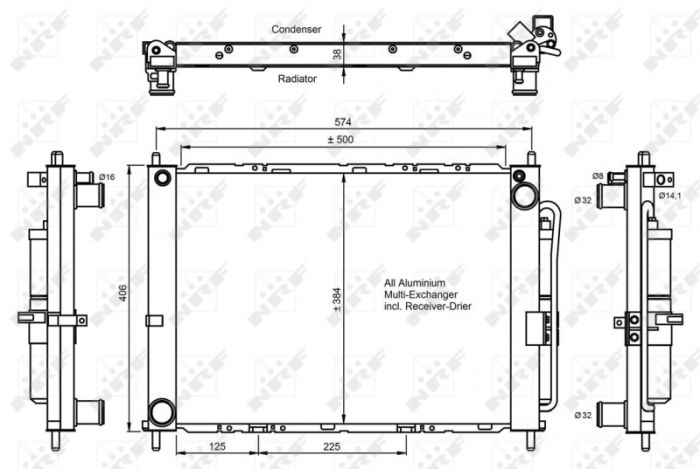 Radiator AC condensator cu uscator potrivit NISSAN MICRA III 1.5D 01.03-06.10 [1]