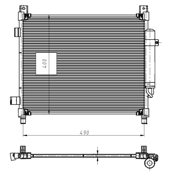 Radiator AC condensator cu uscator potrivit NISSAN NOTE 1.2 06.13- [1]