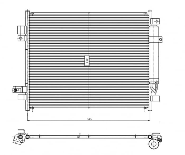 Radiator AC condensator cu uscator potrivit NISSAN NOTE 1.2/1.5D 06.13- [3]