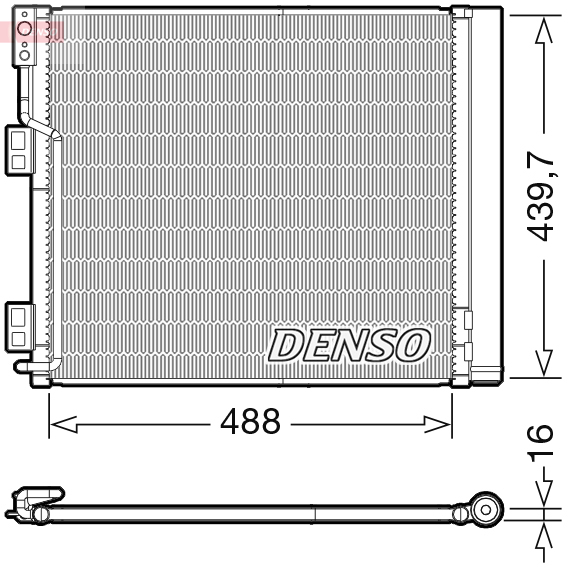 Radiator AC condensator cu uscator potrivit NISSAN NV200, NV200 / EVALIA 1.5D 02.10- [1]