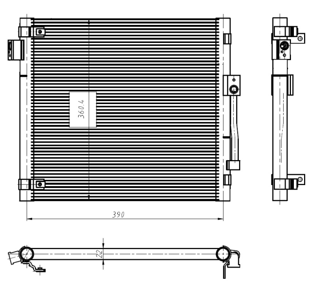 Radiator AC condensator cu uscator potrivit TESLA MODEL S Electric 09.12- [1]