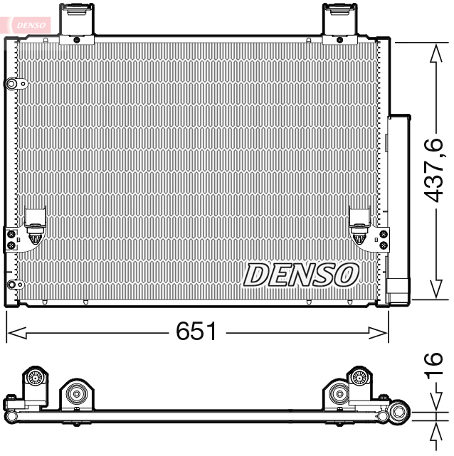Radiator AC condensator cu uscator potrivit TOYOTA HILUX VII 2.5D/3.0D 03.05-09.15 [1]