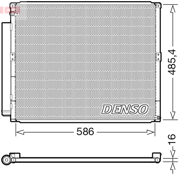 Radiator AC condensator cu uscator potrivit TOYOTA LAND CRUISER PRADO 3.0D 09.02-08.09 [3]