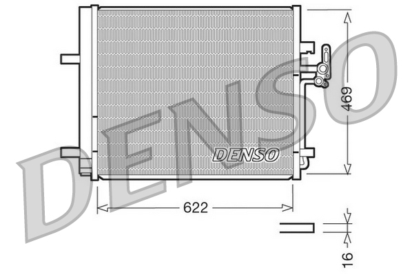 Radiator AC condensator cu uscator potrivit VOLVO S60 II, S80 II, V40, V60 I, V70 III, XC60 I, XC70 II; FORD GALAXY II, MONDEO IV, S-MAX; LAND ROVER DISCOVERY SPORT, FREELANDER 2 1.5-4.4 03.06- [3]