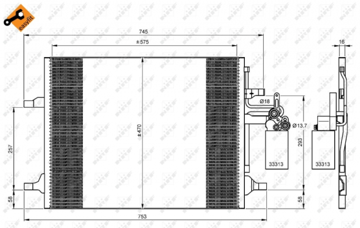 Radiator AC condensator cu uscator potrivit VOLVO S60 II, S80 II, V60 I, V60 II, V70 III, XC60 I, XC60 II, XC70 II 1.5-3.2 05.08- [3]