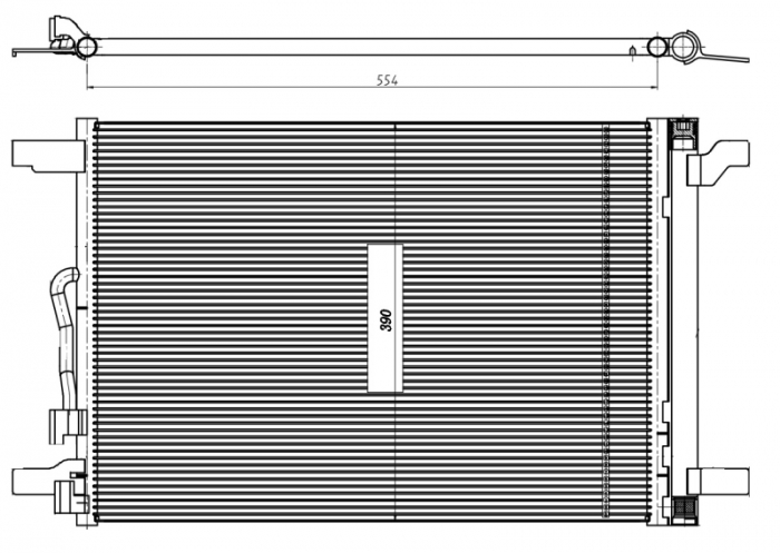 Radiator AC condensator cu uscator potrivit VW GOLF VII, GOLF VIII, TIGUAN 1.4-2.0D 08.12- [1]