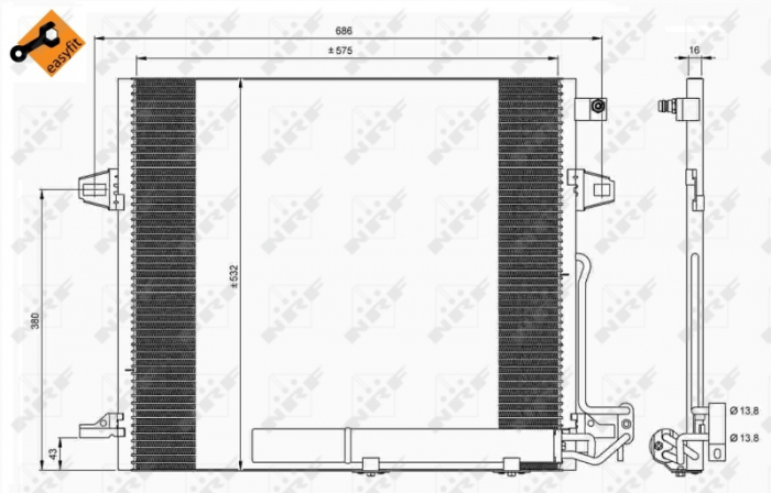 Radiator AC condensator MERCEDES-BENZ M-Class (W164) ML 350 4-MATIC (164.186) [3]