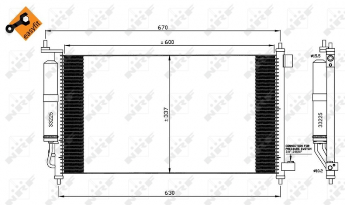 Radiator AC condensator Nissan Micra 1.0/1.2/1.4 '03- [4]