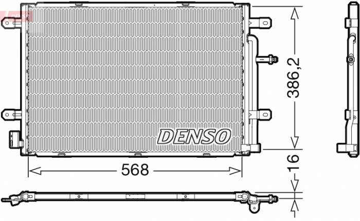 Radiator AC condensator potrivit AUDI A4 ALLROAD B8, A4 B6, A4 B7, A4 B8 2.0-4.2 03.04-05.16 [1]