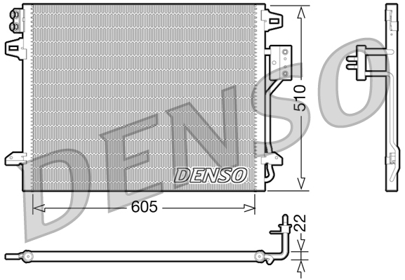 Radiator AC condensator potrivit CHRYSLER VOYAGER V; DODGE GRAND; LANCIA VOYAGER; VW ROUTAN 2.8D-4.0 06.07- [3]