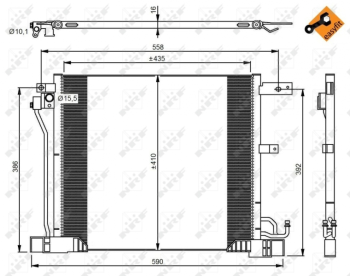 Radiator AC condensator potrivit NISSAN JUKE 1.6 06.10- [3]
