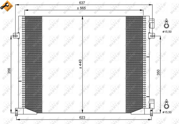Radiator AC condensator potrivit OPEL VIVARO A; RENAULT TRAFIC II 1.9D/2.0/2.0D 02.01- [4]