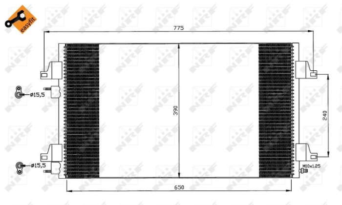 Radiator AC condensator RENAULT LAGUNA II (BG0/1_) 1.6 16V (BG0A, BG0L) [3]