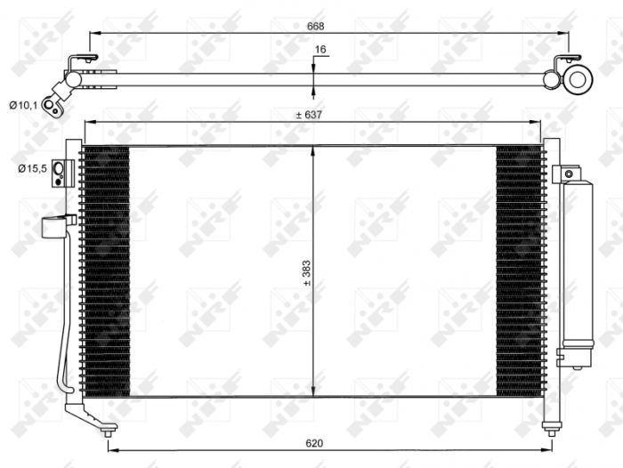 Radiator AC condensator Subaru Forester (SG) 2.0 Turbo S [3]