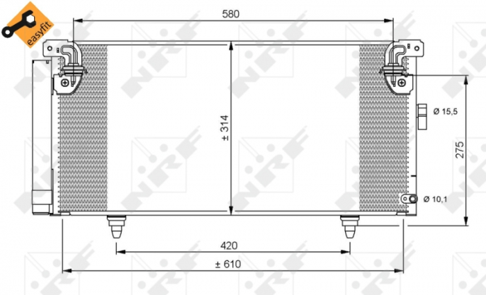 Radiator AC condensator Subaru Legacy ESTATE IV (B13_) 2.0-'03 / '03-Outback [3]