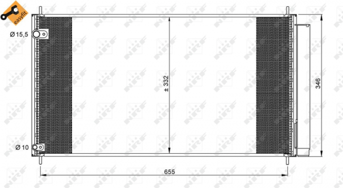 Radiator AC condensator TOYOTA AURIS 2.0 D-4D [2]