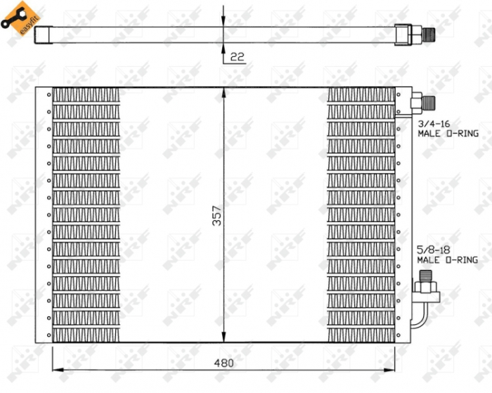 Radiator AC condensator UNIVERSAL 480X357X22 [3]