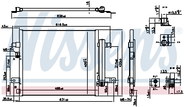 Radiator aer conditionat AC (cu uscator, aluminiu) potrivit ABARTH 124 SPIDER; FIAT 124 SPIDER 1.4 03.16- [3]