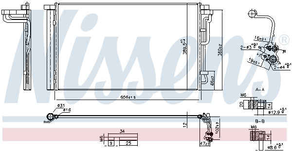Radiator aer conditionat AC (cu uscator, aluminiu) potrivit HYUNDAI ELANTRA VI, I30 1.4/1.6/2.0 10.15- [1]