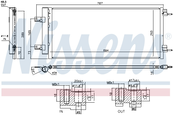 Radiator aer conditionat AC (cu uscator, aluminiu) potrivit OPEL ASTRA K 1.0-1.6D 06.15- [1]