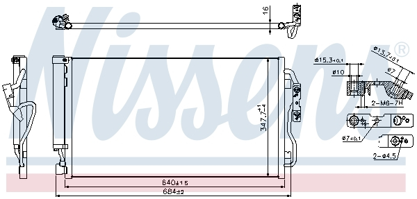 Radiator aer conditionat AC cu uscator potrivit BMW Seria 1 (F20), 1 (F21), 2 (F22, F87), 3 (F30, F80), 3 (F31), 3 GRAN TURISMO (F34), 4 (F32, F82), 4 (F33, F83) 3.0/3.0H 11.11- [1]