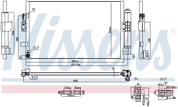 Radiator aer conditionat AC cu uscator potrivit FORD FOCUS III 1.0 02.12- [1]