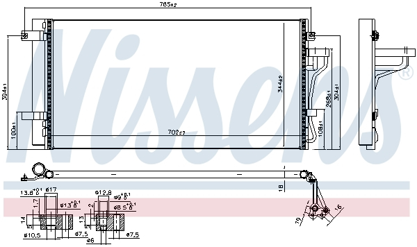 Radiator aer conditionat AC cu uscator potrivit HYUNDAI GRANDEUR, SONATA V 2.0D/2.2D 02.06-12.11 [3]