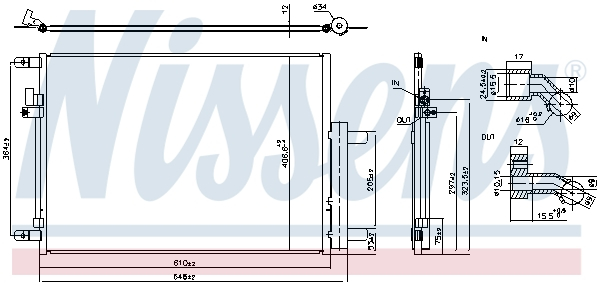 Radiator aer conditionat AC cu uscator potrivit JEEP COMPASS 2.0D 03.17- [1]