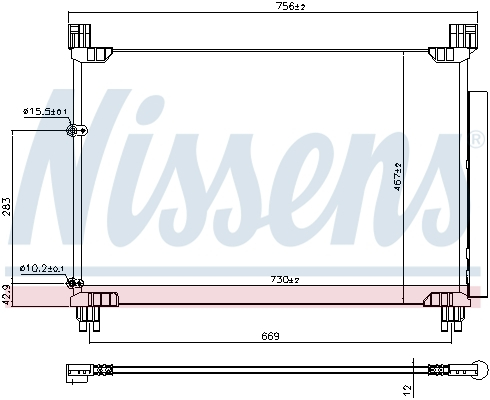 Radiator aer conditionat AC cu uscator potrivit LEXUS RX 2.0/3.5H 10.15- [1]
