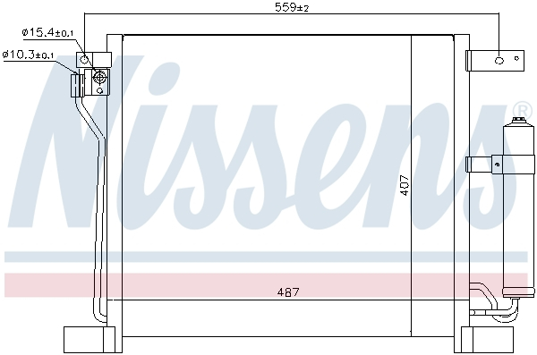 Radiator aer conditionat AC cu uscator potrivit NISSAN JUKE 1.6 06.10- [3]