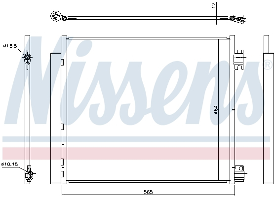 Radiator aer conditionat AC cu uscator potrivit NISSAN QASHQAI II, X-TRAIL III; RENAULT ESPACE V, KADJAR, KOLEOS II 1.2-2.0D 11.13- [1]