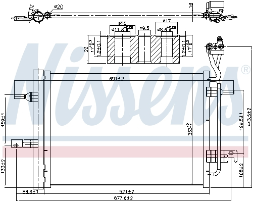 Radiator aer conditionat AC cu uscator potrivit OPEL MERIVA A 1.4-1.8 05.03-05.10 [3]