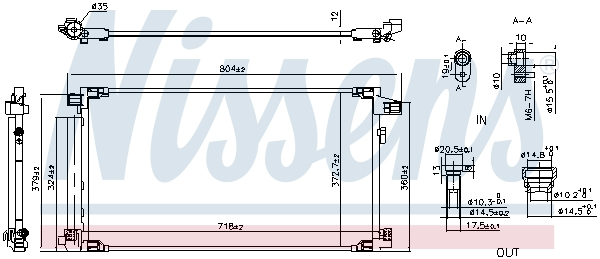 Radiator aer conditionat AC cu uscator potrivit SUZUKI SWACE; TOYOTA C-HR, COROLLA 1.8H 10.16- [1]