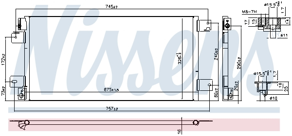 Radiator aer conditionat AC potrivit CHRYSLER SEBRING; DODGE AVENGER, CALIBER; JEEP COMPASS, PATRIOT 2.0D-2.4 06.06- [3]