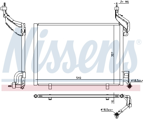 Radiator aer conditionat AC potrivit FORD B-MAX, FIESTA VI, TOURNEO COURIER B460, TRANSIT COURIER B460, TRANSIT COURIER B460/MINIVAN 1.5D/1.6D 02.10- [3]