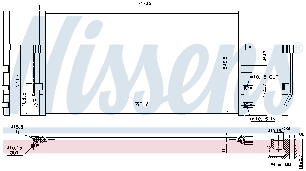 Radiator aer conditionat AC potrivit NISSAN MURANO II 2.5D 01.10-09.14 [3]