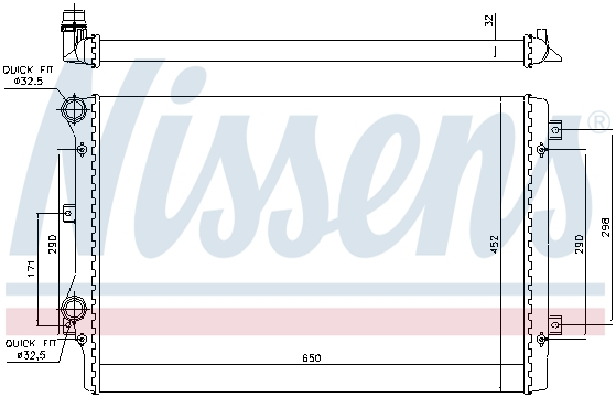 Radiator apa racire motor AUDI A3, TT; SEAT ALTEA, ALTEA XL, LEON, TOLEDO III; SKODA OCTAVIA II, SUPERB II, YETI; VW BEETLE, CADDY III, CC, EOS, GOLF VI, JETTA IV 1.4-2.0 dupa 2003 [1]