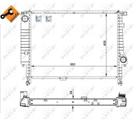 Radiator apa racire motor BMW Seria 3 (E30), 3 (E36), 5 (E34), 7 (E32) 2.0-3.0 09.83-11.99 [1]