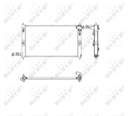 Radiator apa racire motor CITROEN C-CROSSER, C-CROSSER ENTERPRISE; MITSUBISHI ASX, LANCER VIII, OUTLANDER II; PEUGEOT 4007 1.8D-3.0 dupa 2006 [1]