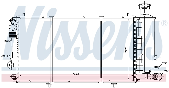 Radiator apa racire motor CITROEN C15 1.8D intre 1986-2000 [1]