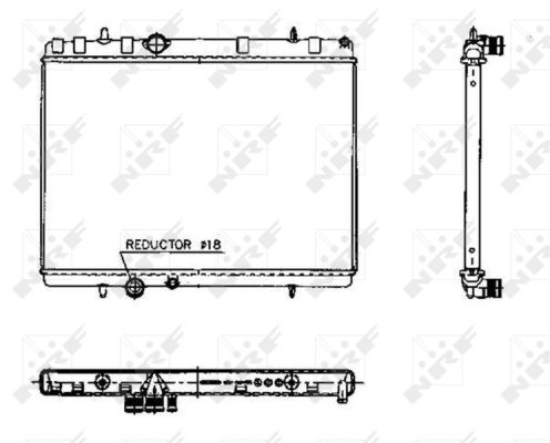 Radiator apa racire motor CITROEN C5, C5 II; PEUGEOT 2008 I, 407, 407 SW 1.2-2.2 dupa 2004 [1]