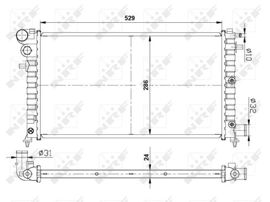 Radiator apa racire motor CITROEN SAXO; PEUGEOT 106 II 1.5D intre 1996-2004 [1]