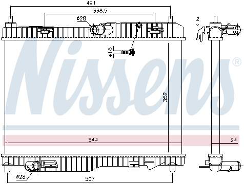 Radiator apa racire motor FORD B-MAX, ECOSPORT, FIESTA VI, KA+, TOURNEO COURIER B460, TRANSIT COURIER B460 1.4D-1.6D dupa 2008 [1]