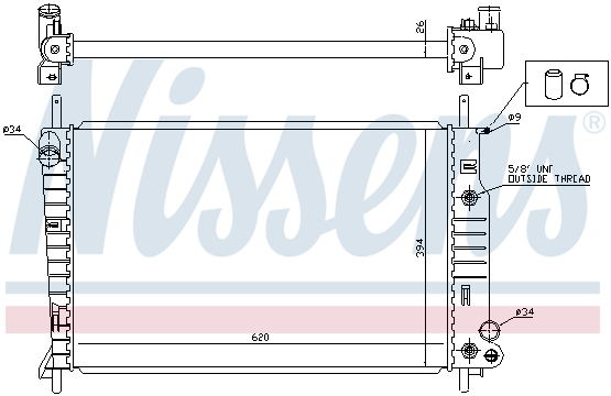 Radiator apa racire motor FORD COUGAR, MONDEO I, MONDEO II 2.0/2.5 intre 1994-2001 [1]