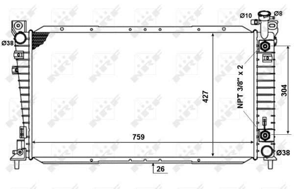 Radiator apa racire motor FORD USA WINDSTAR 3.0 intre 1995-2000 [1]