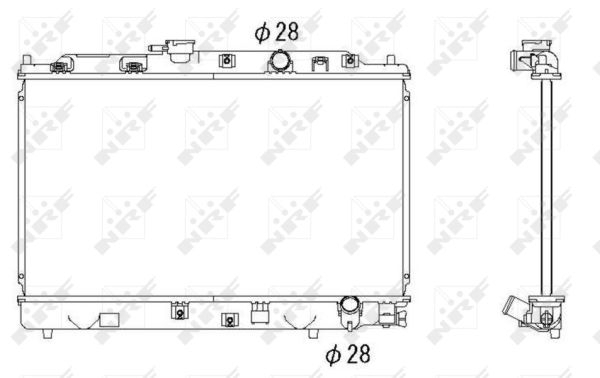 Radiator apa racire motor HONDA CIVIC II, CIVIC IV, CRX I, CRX II 1.3-1.6 intre 1986-1995 [1]
