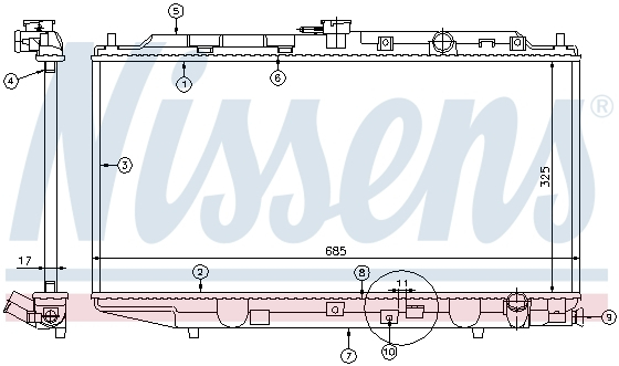 Radiator apa racire motor HONDA CIVIC II, CIVIC IV, CRX I, CRX II 1.5/1.6 intre 1986-1995 [1]
