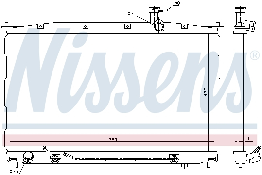 Radiator apa racire motor HYUNDAI SANTA FÃ‰ II 2.2D/2.7 intre 2006-2012 [1]