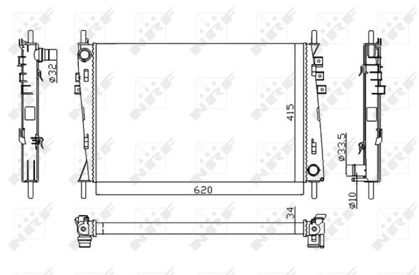 Radiator apa racire motor JAGUAR X-tip 2.0D-3.0 intre 2001-2009 [1]