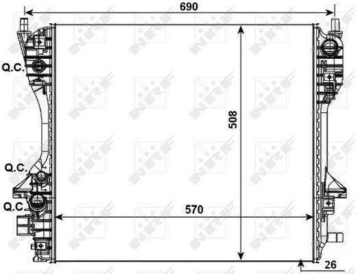 Radiator apa racire motor JAGUAR XF, XF SPORTBRAKE, XJ 2.0/2.2D/3.0D dupa 2009 [1]